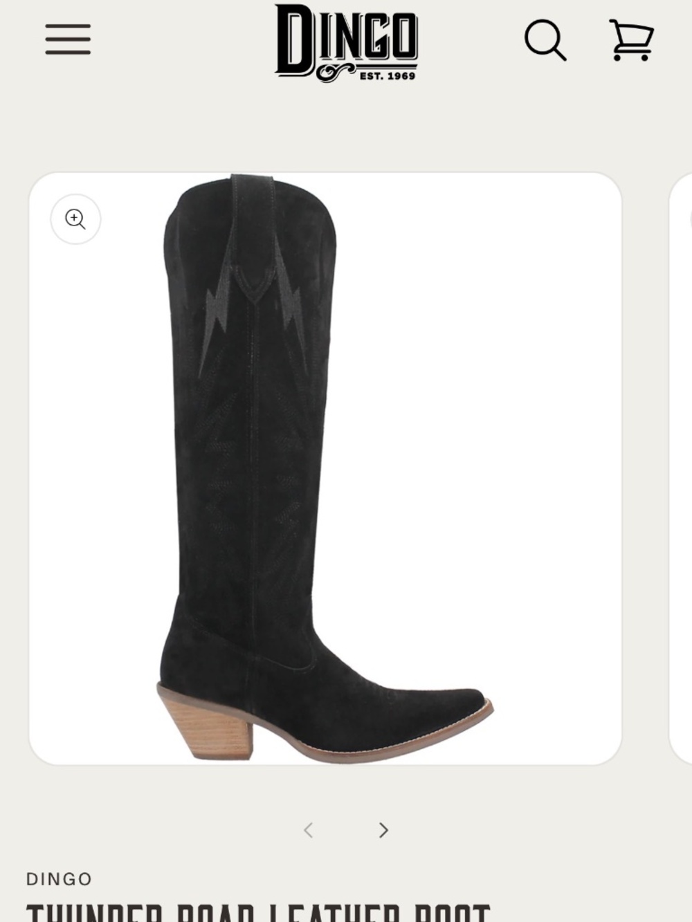 Dingo- Thunder Road Cowboys Boots in Black